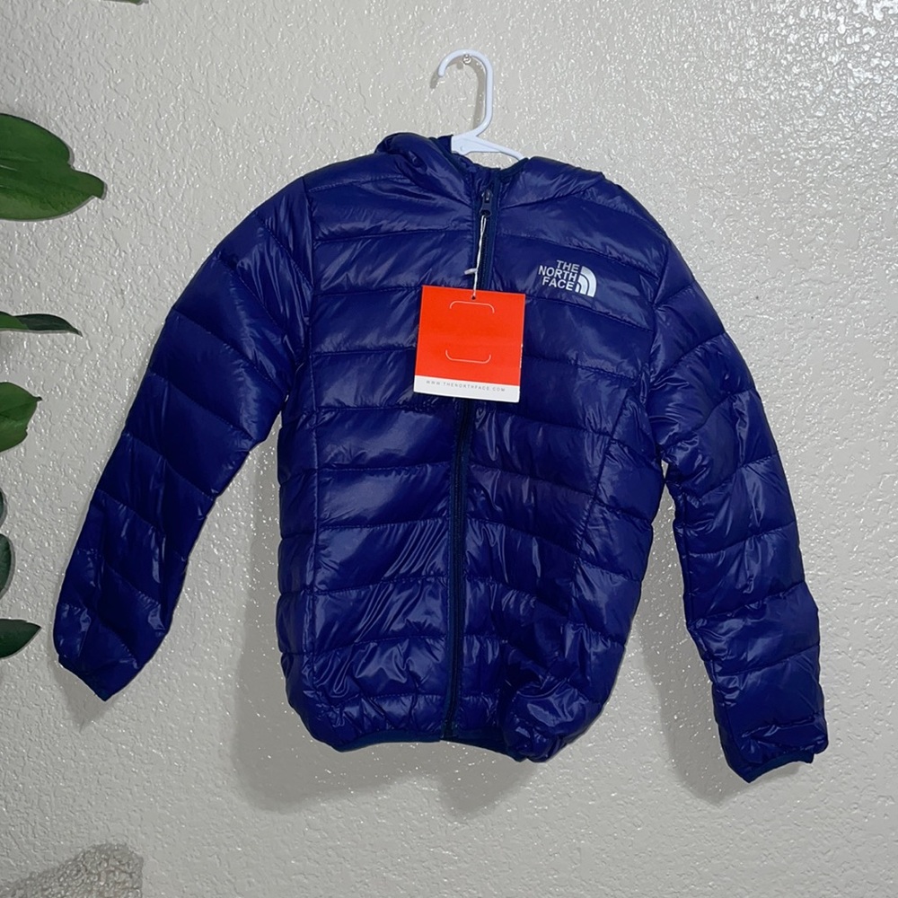 Blue North Face jacket